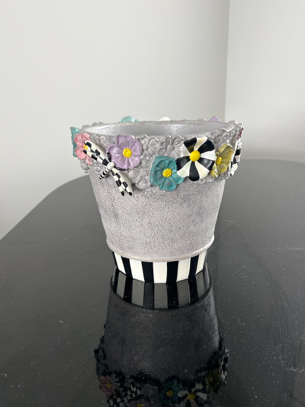 MacKenzie-Childs Maia Small Hand-Painted Resin Pot